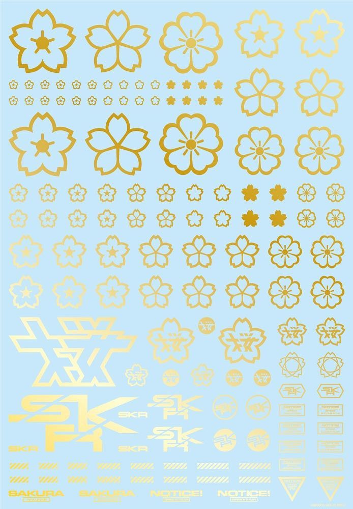 HIQ Parts Cherry Blossom Decal - Gold