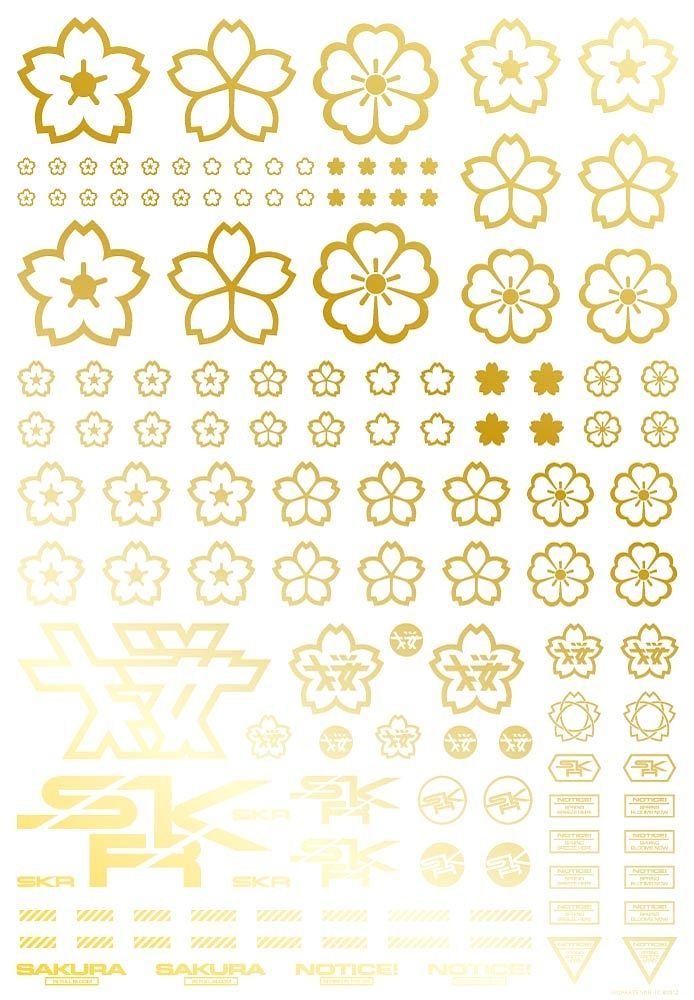HIQ Parts Cherry Blossom Decal - Gold