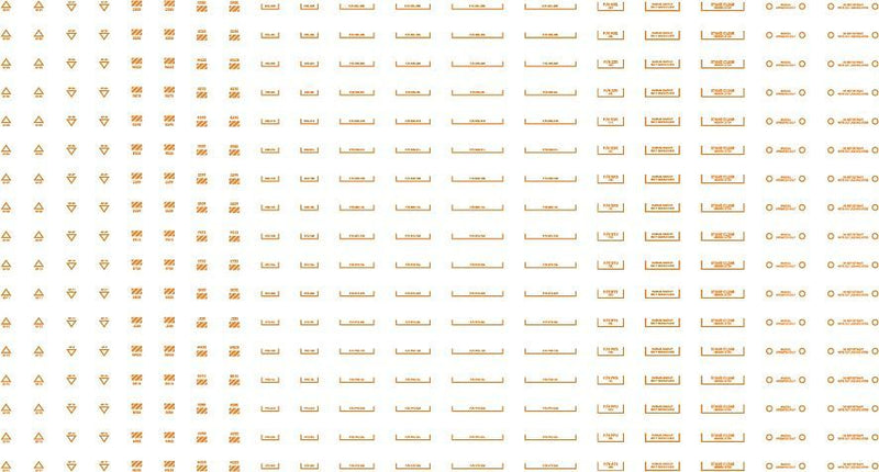 HiQ Parts 1/144 RB03 Caution Decal One Color - Orange (RB03-144OOR)