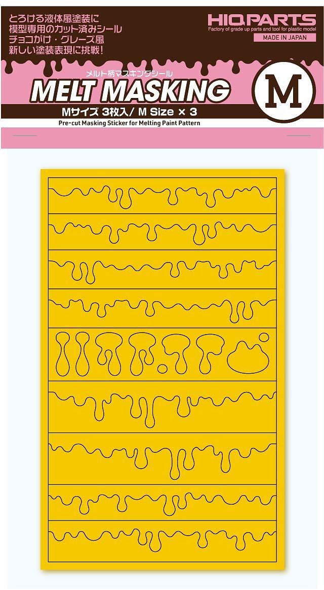 HiQ Parts Pre-cut Masking for Melt Paint Pattern M Size (3pcs) (MEL-MSK-M)