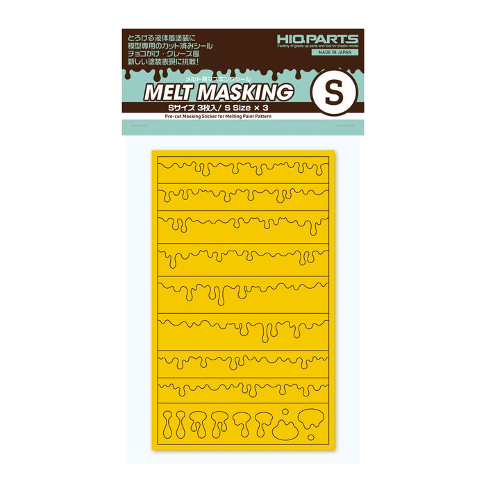 HiQ Parts Pre-cut Masking for Melt Paint Pattern S Size (3pcs) (MEL-MSK-S)