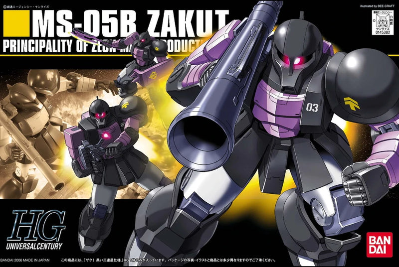 High Grade (HG) HGUC 1/144 Zaku I Black Tri Stars
