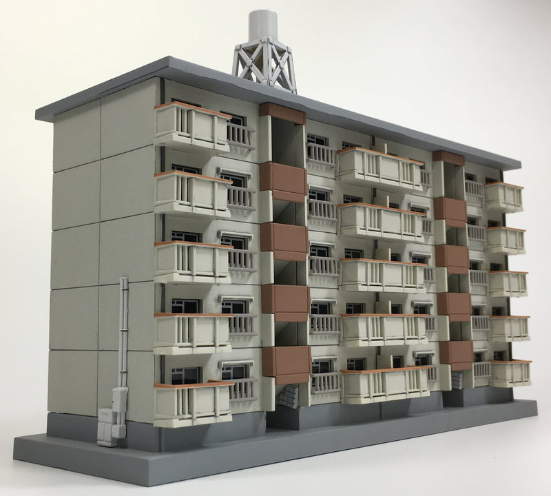 1/150 Housing Complex Set of 2 (Aoshima Kenchiku Roman-Do No.5)