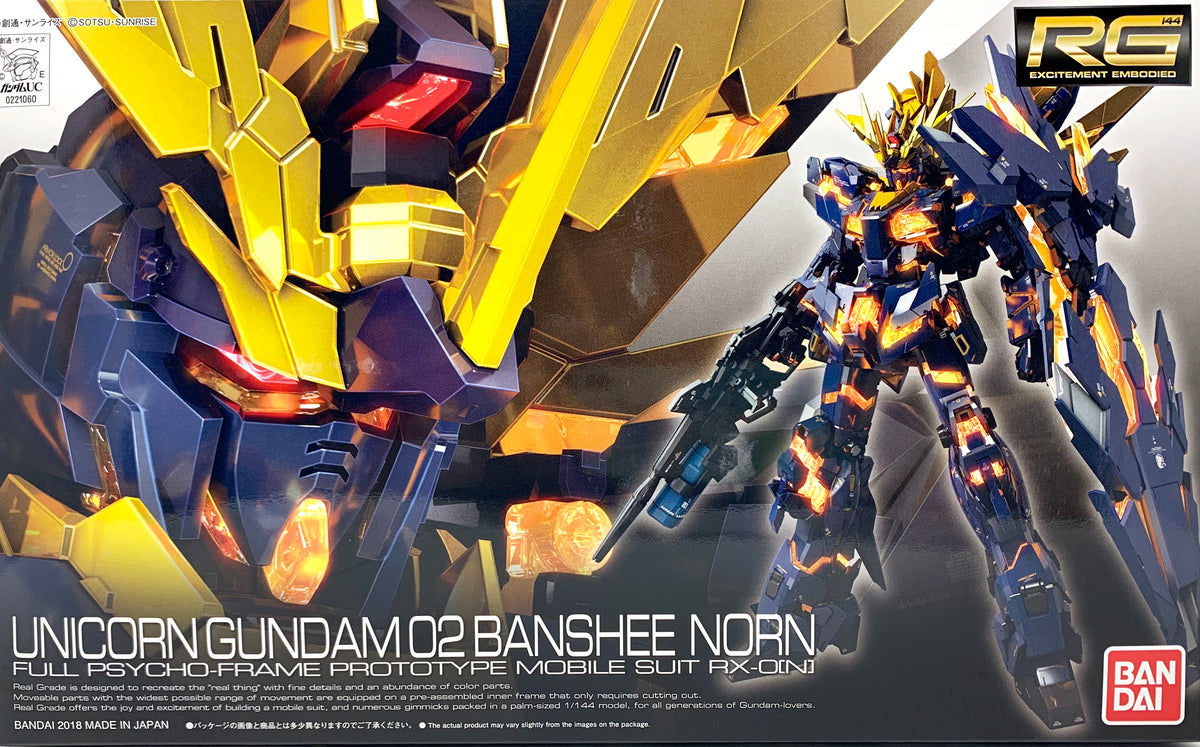 Bandai Real Grade (RG) Unicorn Gundam 02 Banshee Norn - Argama
