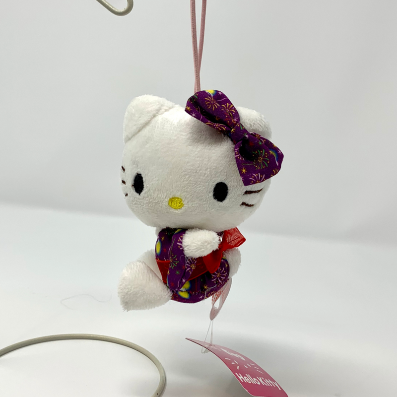 Hello Kitty Mini Mascot (Purple fireworks kimono)