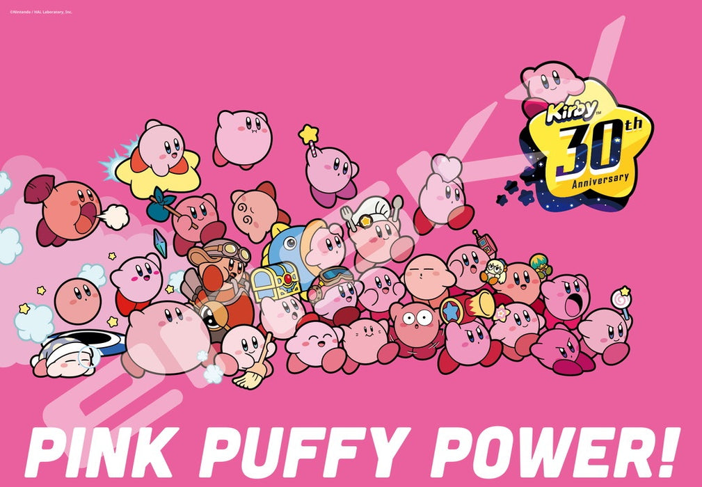 Ensky Jigsaw Puzzle 1000 Pieces - Kirby 30th Pink Puffy Power! (No.1000T-318)