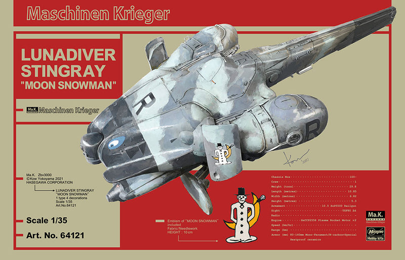Ma.K Maschinen Krieger 1/35 Lunadiver Stingray "Moon Snowman"