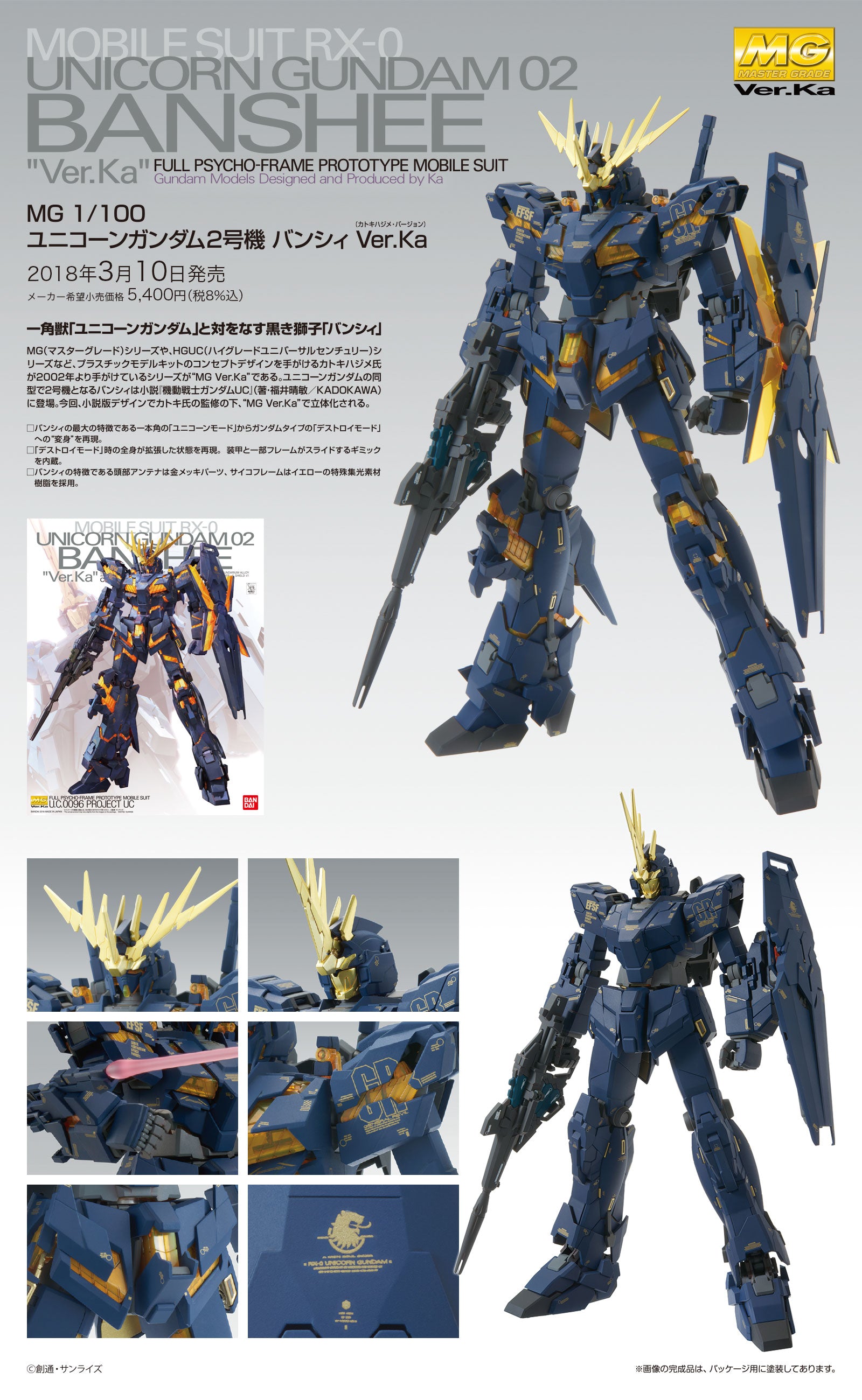 Bandai Master Grade (MG) 1/100 RX-0 Unicorn Banshee Ver. Ka