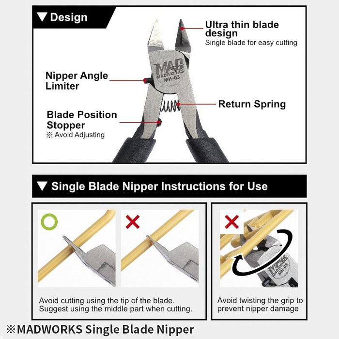 Madworks MH03 Single Blade Nipper
