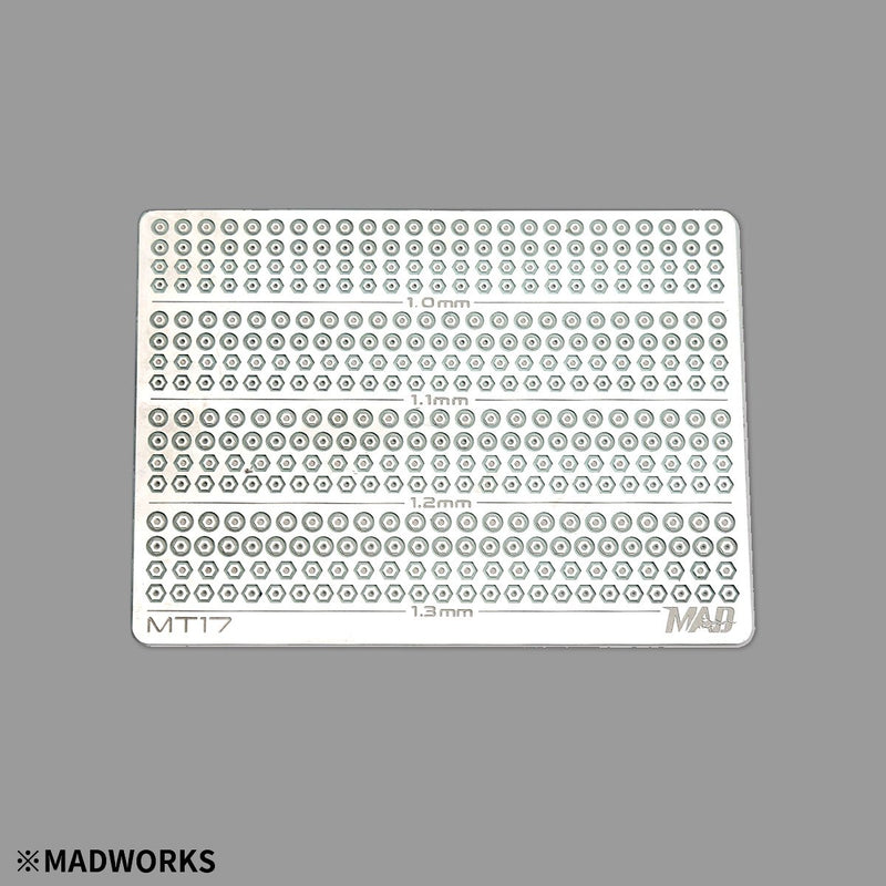 Madworks MT17 Nuts and Bolts Photo-Etched 1.0-1.3mm