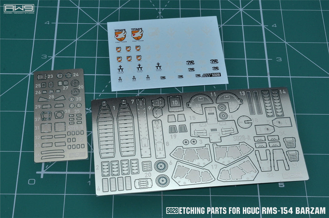 Madworks S028 Etching Parts for HGUC RMS-154 Barzam (PB AOZ Reboot Ver)