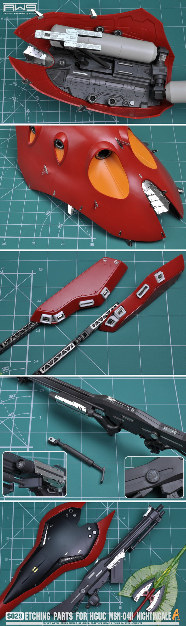 Madworks S029 Etching Parts for HGUC MSN-04II Nightingale Part A