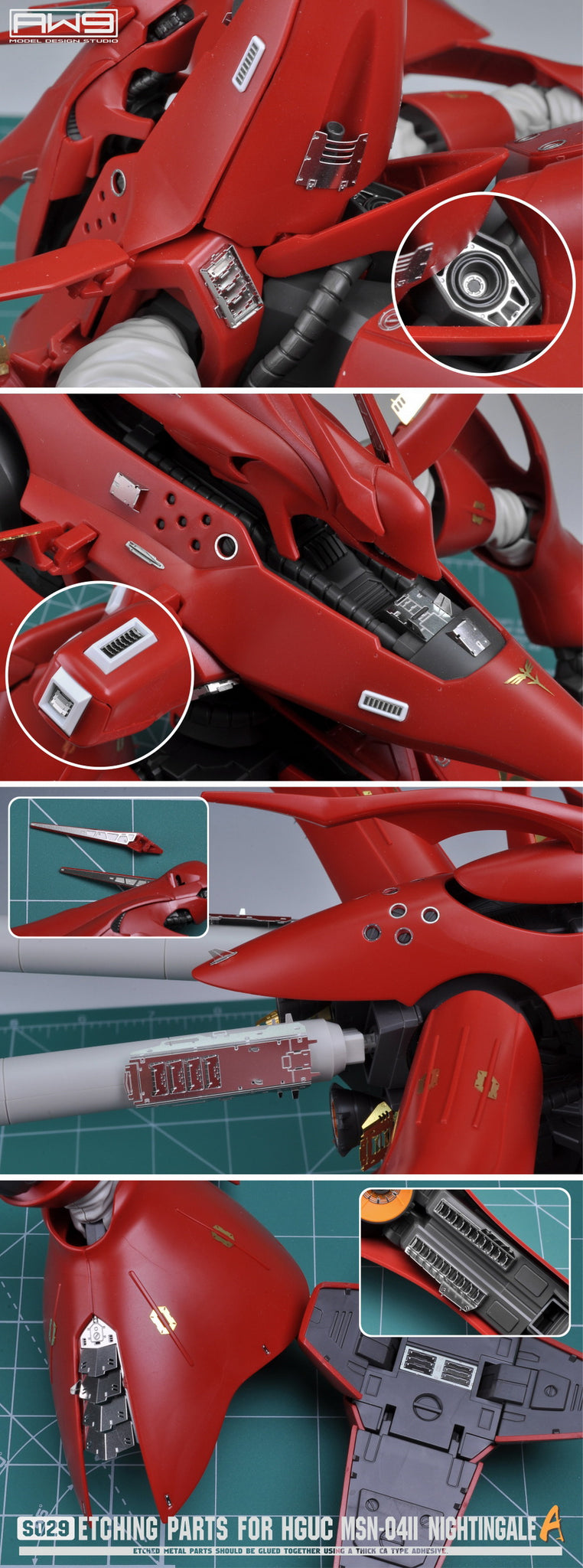 Madworks S029 Etching Parts for HGUC MSN-04II Nightingale Part A