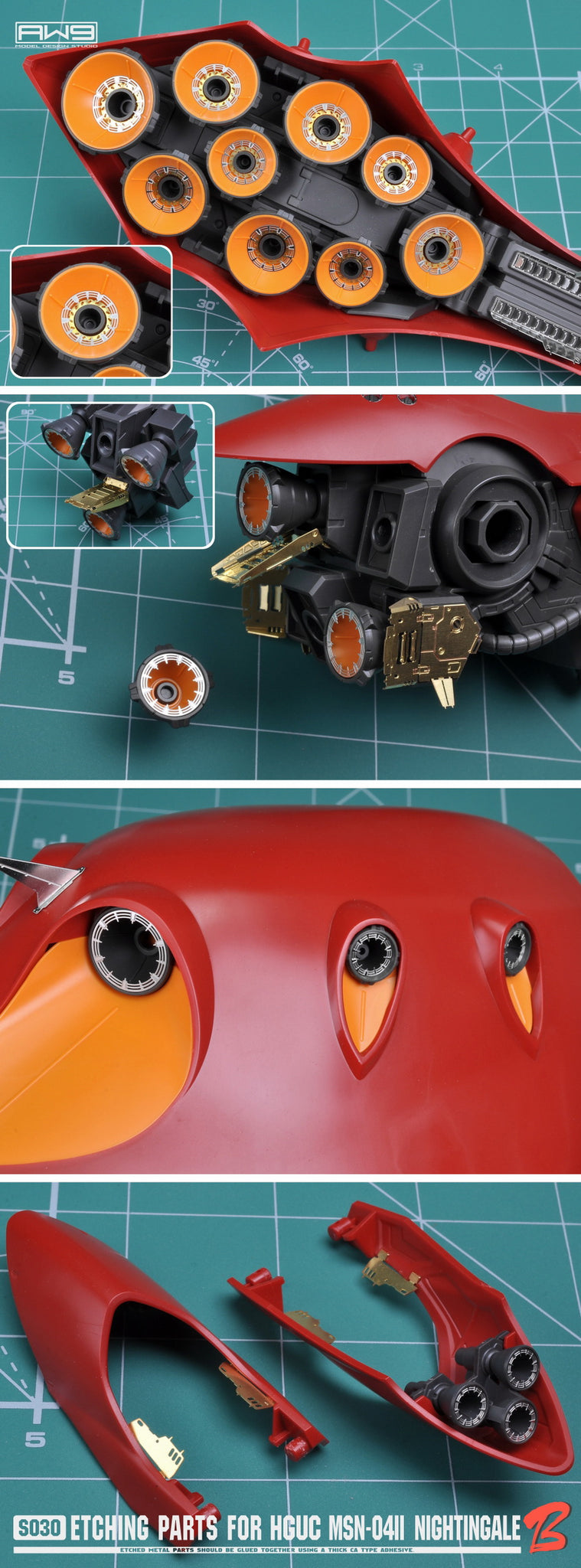 Madworks S030 Etching Parts for HGUC MSN-04II Nightingale Part B