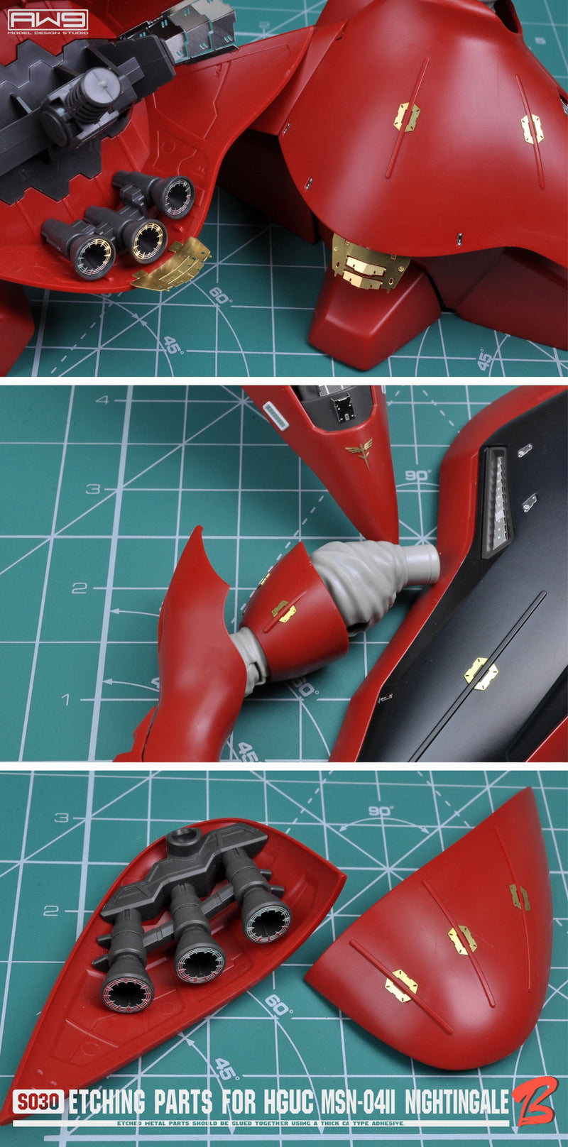 Madworks S030 Etching Parts for HGUC MSN-04II Nightingale Part B