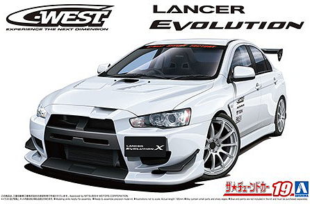 1/24 Mitsubishi C-West CZ4A Lancer Evolution X '07 (Aoshima The Tuned Car Series No.19)