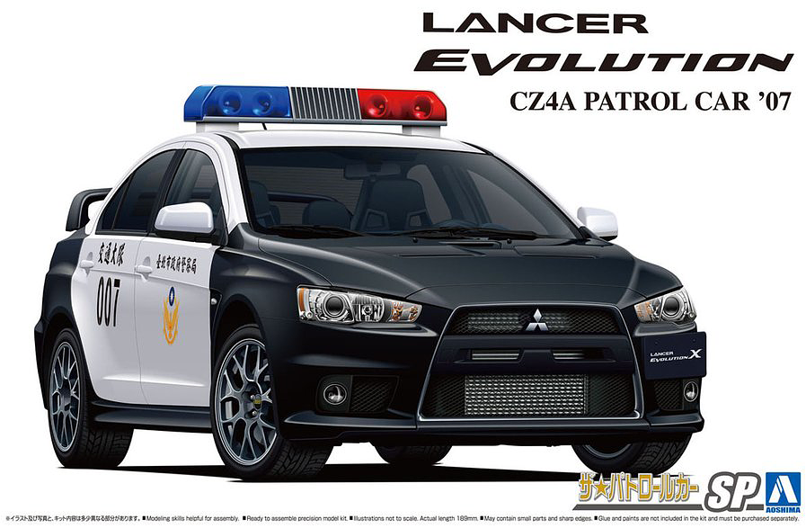 1/24 Mitsubishi CZ4A Lancer Evolution X Patrol Car '07 Taipei City Police Department (Aoshima The Patrol Car Series SP)