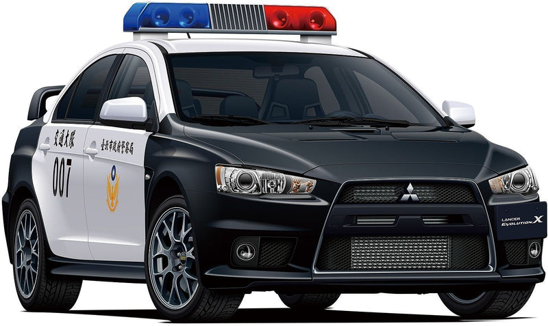 1/24 Mitsubishi CZ4A Lancer Evolution X Patrol Car '07 Taipei City Police Department (Aoshima The Patrol Car Series SP)