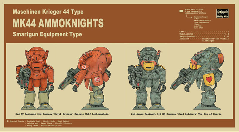 Ma.K Maschinen Krieger 1/20 Robot Battle V (Five) Maschinen Krieger 44 Type Mk44 Ammoknights (Smartgun Equipment Type)