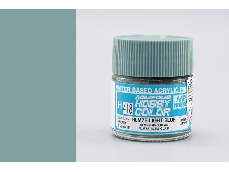 Mr.Hobby Aqueous Hobby Color H418 - RLM78 Light Blue (German Luftwaffe Aircraft)