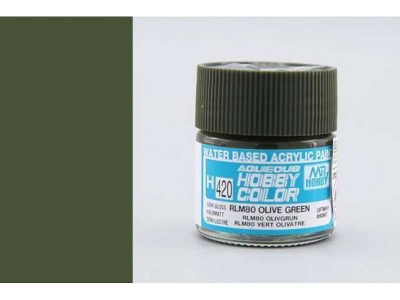 Mr.Hobby Aqueous Hobby Color H420 - RLM80 Olive Green (German Luftwaffe Aircraft)
