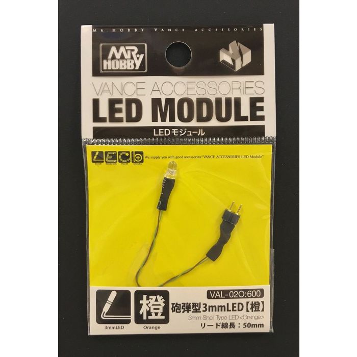 Mr.Hobby LED Module - 3mm Shell Type LED Orange (VAL02O)