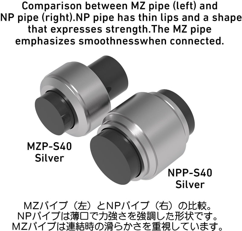 HiQ Parts NP Pipe Large (20pcs) - Silver/Black/Gold