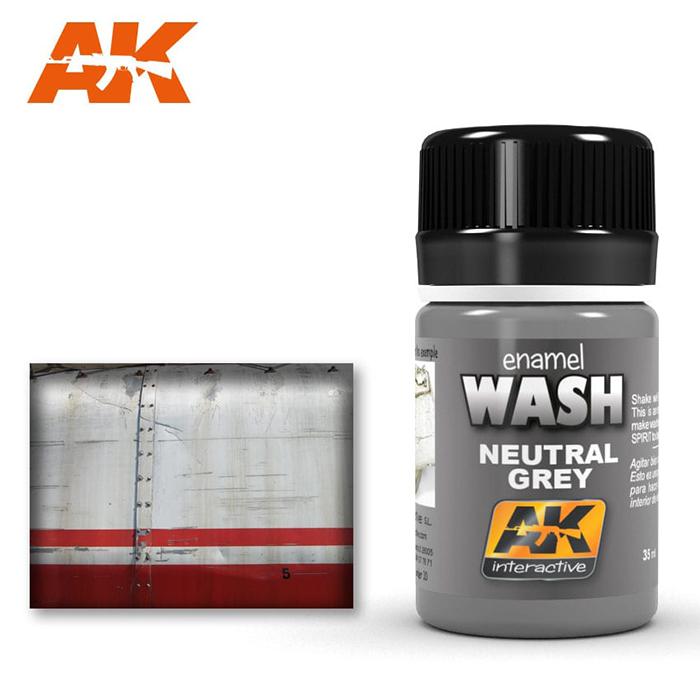 AK Interactive AK677 Neutral Grey for White/Black Wash