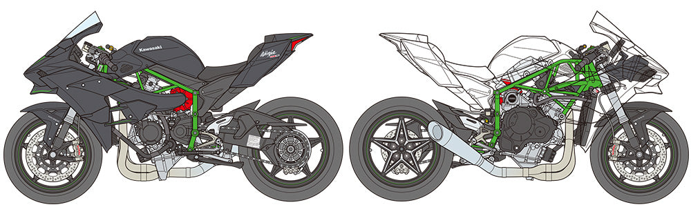 Tamiya deals kawasaki h2r