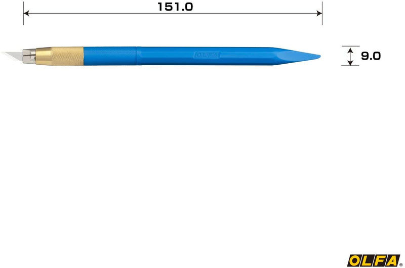 OLFA Designer Graphics Art Knife with 5 Blades (216BS) - Yellow/Blue/Pink/Black