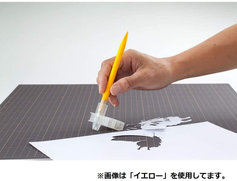 OLFA Designer Graphics Art Knife with 5 Blades (216BS) - Yellow/Blue/Pink/Black