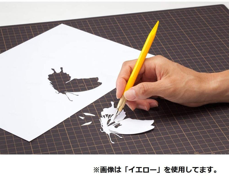 OLFA Designer Graphics Art Knife with 5 Blades (216BS) - Yellow/Blue/Pink/Black