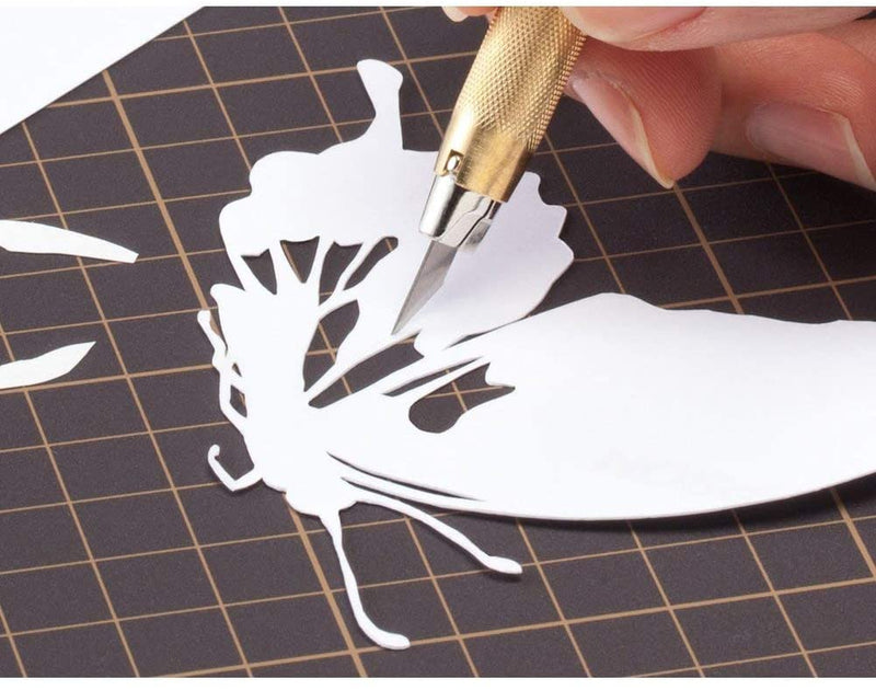 OLFA Designer Graphics Art Knife with 5 Blades (216BS) - Yellow/Blue/Pink/Black