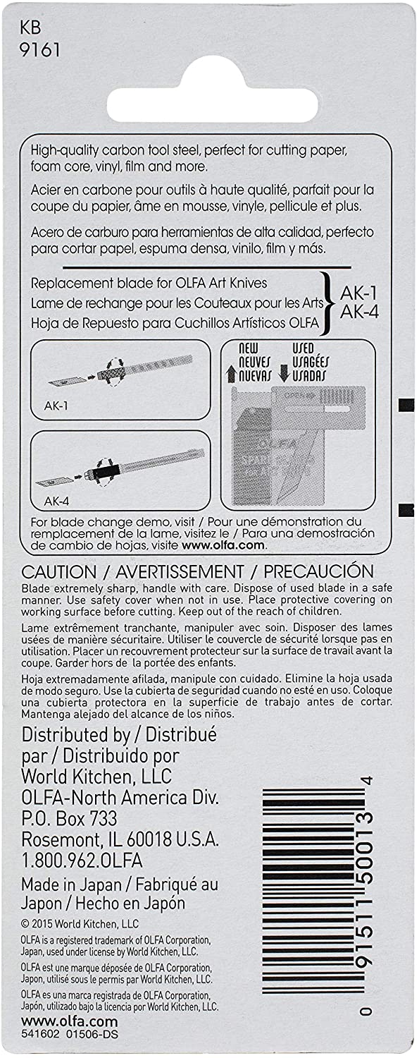 OLFA Multi-purpose Graphic Art Blade - 25/pk (KB/9161)