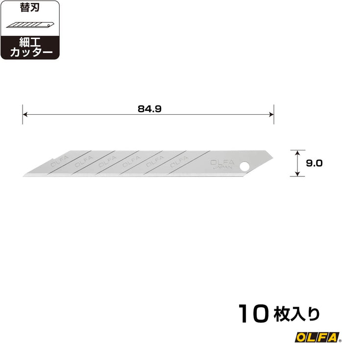 OLFA Replacement Blade for Crafting Cutters - Pack of 10 (Japan Version: XB141S)