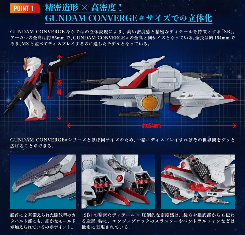 Premium Bandai Shokugan FW Gundam Converge SB Argama-Class Assault Cruiser