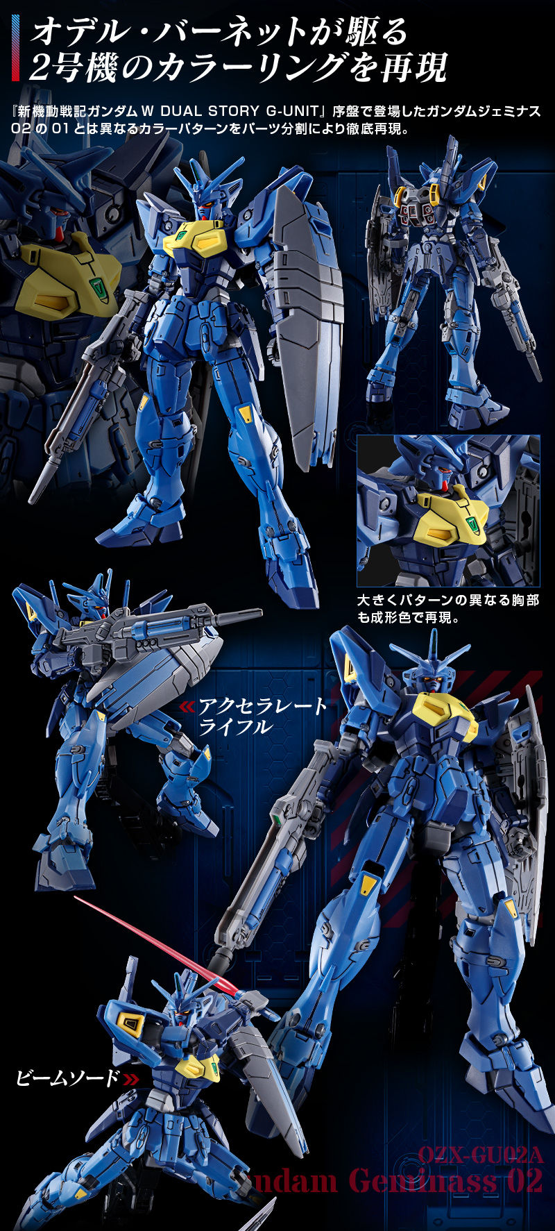 Premium Bandai High Grade (HG) HGAC 1/144 OZX-GU02A Gundam Geminass 02