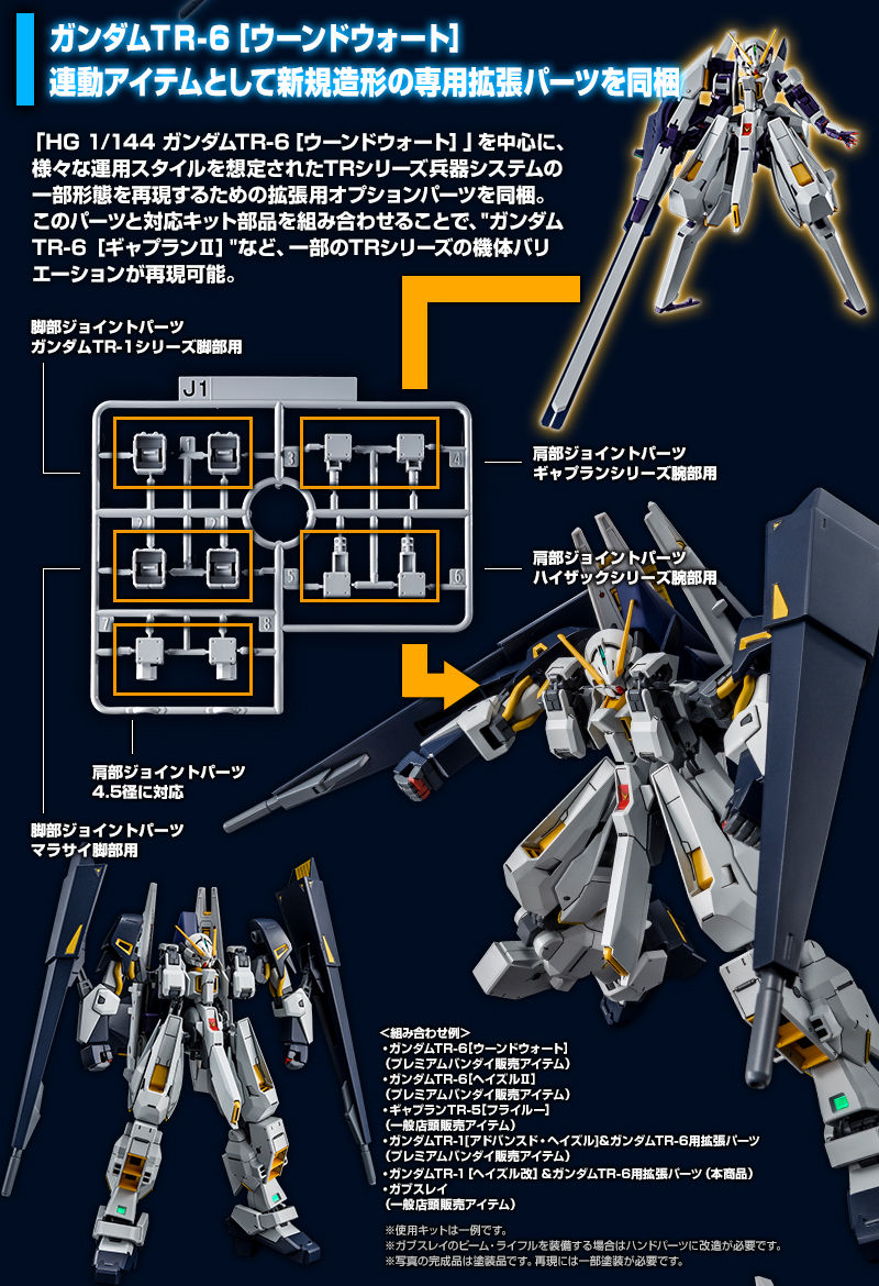 Premium Bandai High Grade (HG) HGUC 1/144 RX-121-1 Gundam TR-1 [Hazel Custom] with Gundam TR-6 Expansion Parts