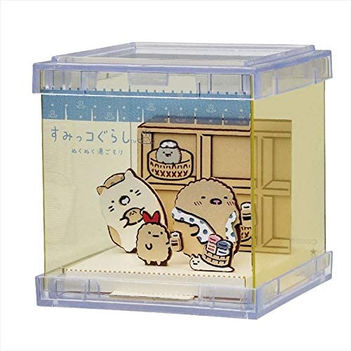 Paper Theater Cube - Sumikko Gurashi - In Hot Spring (B) - with Display Case (PTC-11)