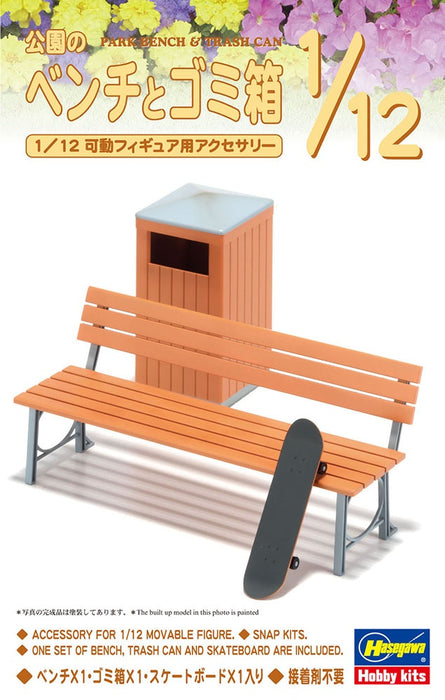 1/12 Park Bench and Trash Can (Hasegawa Figure Accessories Series FA10)