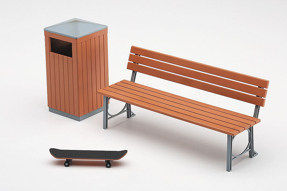 1/12 Park Bench and Trash Can (Hasegawa Figure Accessories Series FA10)
