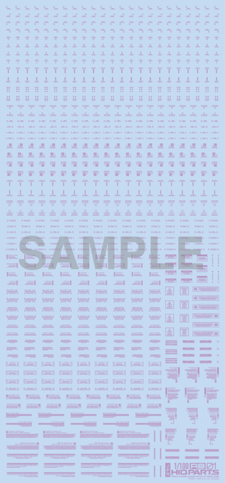 HiQ Parts 1/100 RB01 Caution Decal Single Color - Pastel Violet (1 Sheet)