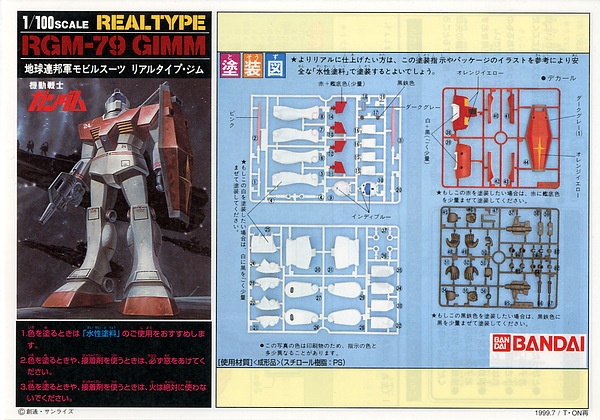 Mobile Suit Gundam 1/100 RGM-79 GM Real Type