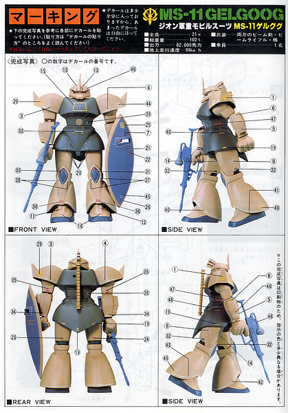 Mobile Suit Gundam 1/100 MS-11 Gelgoog Real Type