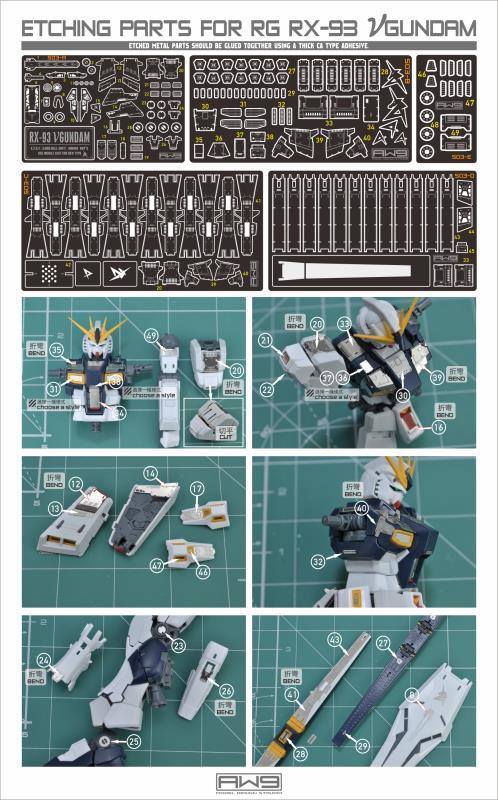 Madworks S003 Etching Parts for RG RX-93 Nu Gundam