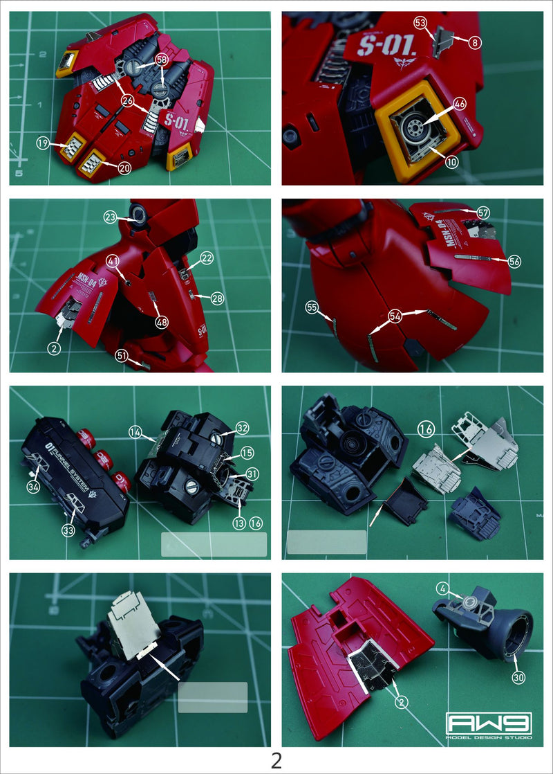 Madworks S004 RG Sazabi Detail-up Parts