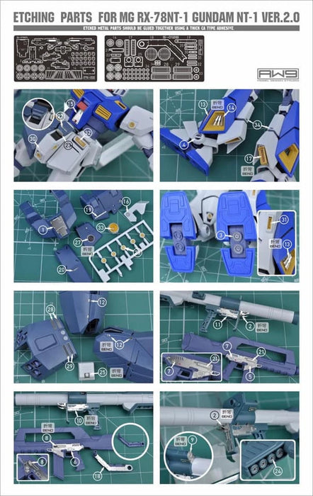 Madworks S012 Etching Parts for MG RX-78NT-1 Gundam NT-1 Alex Ver 2.0