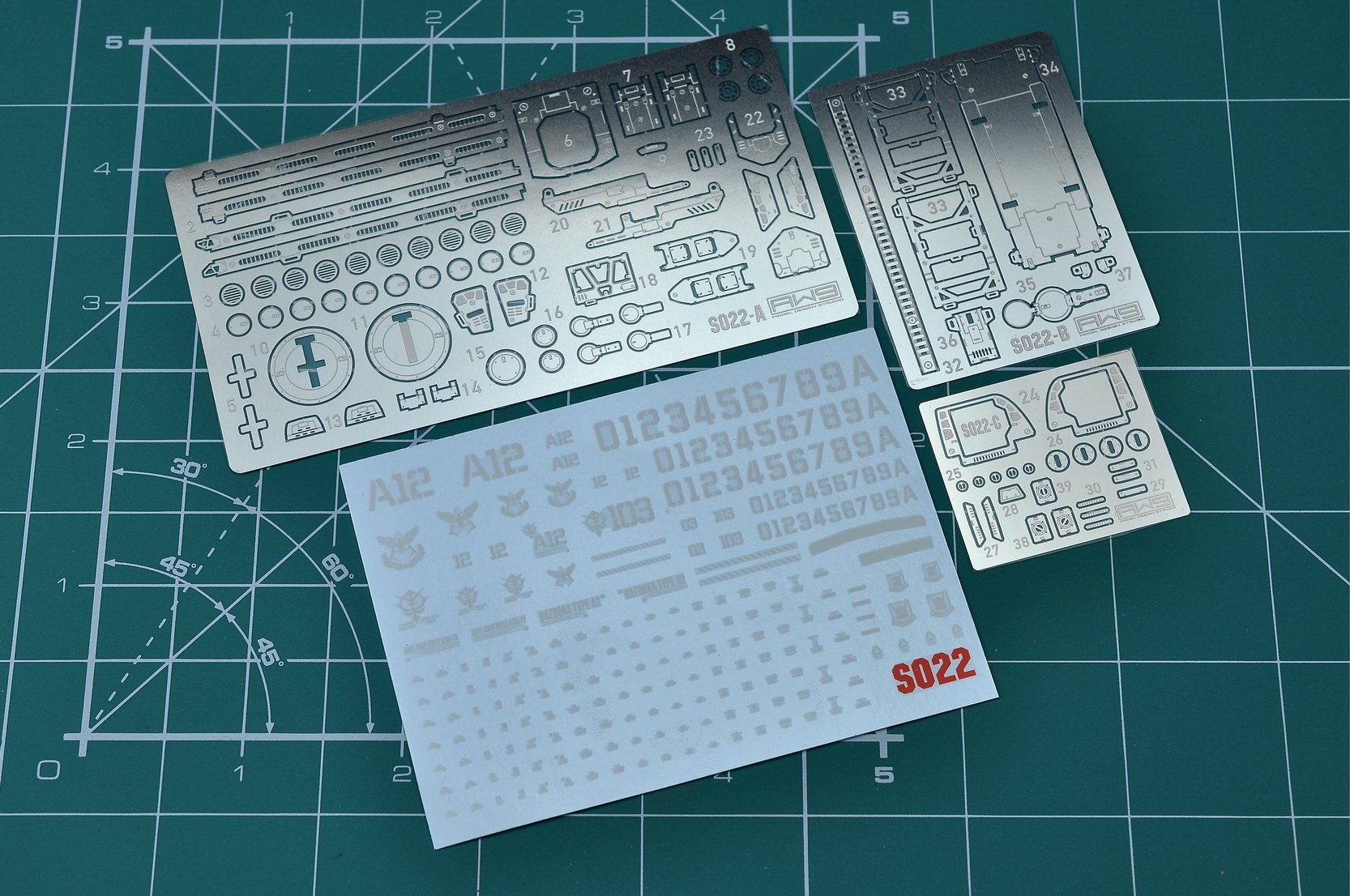 Madworks S22 Etching Parts for HG GTO MS-06S Zaku II - Argama