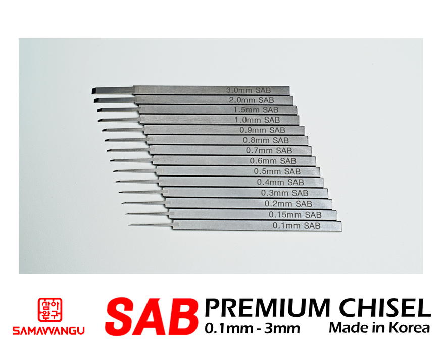 SAB Premium Chisels / Panel Liners / Engravers - 0.8mm
