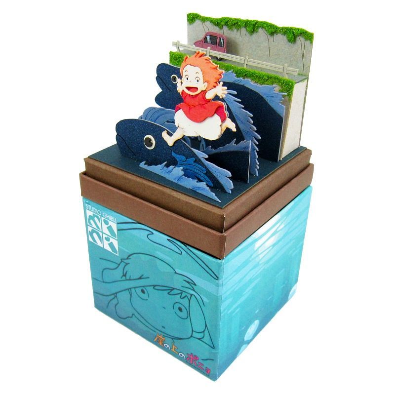 Sankei Miniature Art Kit - Studio Ghibli - Ponyo Running In Sea (Ponyo on the Cliff by the Sea)